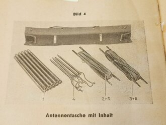 D 1056/1 " Gerätbeschreibung Funk Horch Empfänger u" vom 15.11.43 mit 32 Seiten plus Anlagen. Komplett aber defekt