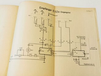 L.Dv.702/1  Luftnachrichtentruppe Heft 167 " Der Empfänger E52" von August 1943 mit 75 Seiten plus Anlagen