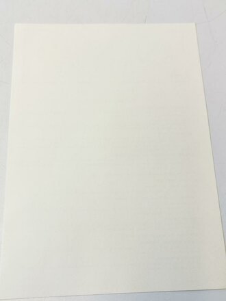 "Betriebsanweisung für den Feldfernschreiber" DIN A4, gedruckt auf Karton, neuzeitliche REPRODUKTION, 1 Stück