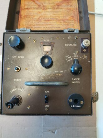 Großbritannien " Wavemeter D. No. I MKII" dated 1945. Function not checked