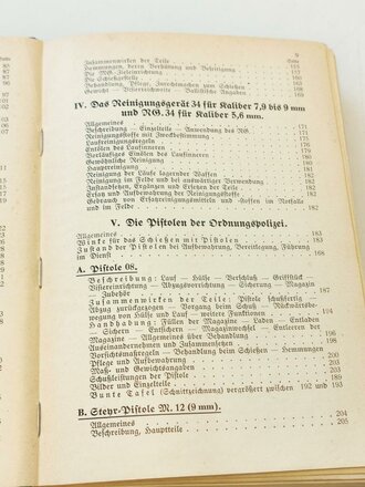 Polizei III.Reich " Waffentechnischer Leitfaden für die Ordnungspolizei" datiert 1941. Komplett, eher schlechter Zustand