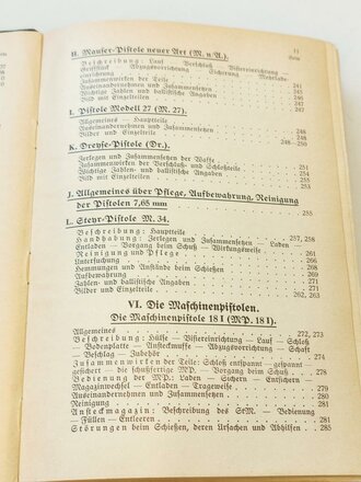 Polizei III.Reich " Waffentechnischer Leitfaden für die Ordnungspolizei" datiert 1941. Komplett, eher schlechter Zustand