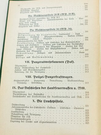 Polizei III.Reich " Waffentechnischer Leitfaden für die Ordnungspolizei" datiert 1941. Komplett, eher schlechter Zustand