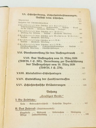 Polizei III.Reich " Waffentechnischer Leitfaden für die Ordnungspolizei" datiert 1941. Komplett, eher schlechter Zustand