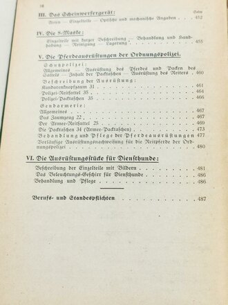 Polizei III.Reich " Waffentechnischer Leitfaden für die Ordnungspolizei" datiert 1941. Komplett, eher schlechter Zustand