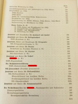 Organisationsbuch der NSDAP, 4.Auflage 1939 , guter Zustand