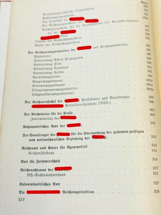 Organisationsbuch der NSDAP, 4.Auflage 1939 , guter Zustand