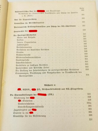 Organisationsbuch der NSDAP, 4.Auflage 1939 , guter Zustand