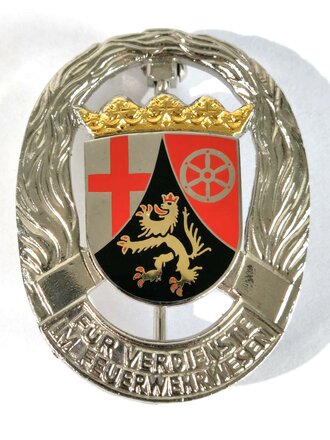 Rheinland Pfalz, Silbernes Feuerwehr Ehrenzeichen...