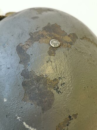 British model steel helmet, original paint