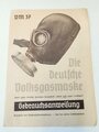 Luftschutz Volksgasmaske 47 mit Gebrauchsanweisung in defekter Verpackung