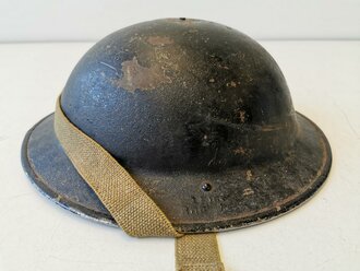 Stahlhelm britisches Modell ohne erkennbare Markierungen, schwarzer Originallack