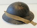 Stahlhelm britisches Modell ohne erkennbare Markierungen, schwarzer Originallack