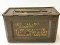 U.S. 1944 dated Cal. 50 Ammunition box, original paint, uncleaned, good condition