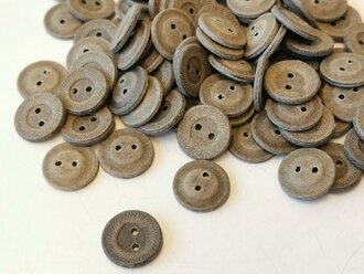 Hemdknopf aus Presspappe Wehrmacht, feldgrau, Durchmesser 15,5mm, Preis pro 1 Stück