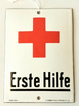 Emailleschild " Erste Hilfe" sehr guter Zustand 10,5 x 14,5cm