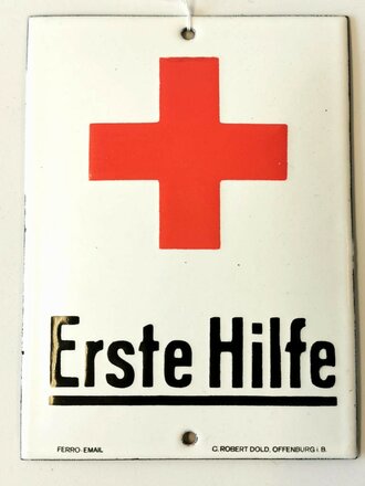 Emailleschild " Erste Hilfe" sehr guter Zustand...