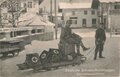 1.Weltkrieg, Ansichtskarte "deutsche Schneeschuhtruppen Sanitätsschlitten" Gelaufen nach Ostpressen, Prüfstempel Colmar