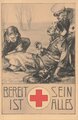 1.Weltkrieg, Ansichtskarte "Bereit sein ist alles" Rot Kreuz Sammlung Leipzig 1914