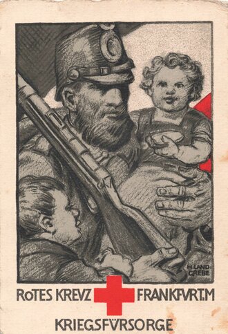 1.Weltkrieg, Ansichtskarte "Rotes Kreuz Frankfurt/M. Kriegsfürsorge"