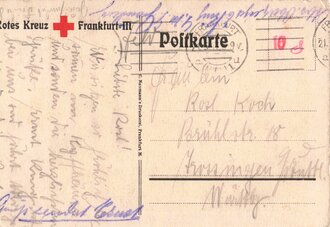 1.Weltkrieg, Ansichtskarte "Rotes Kreuz Frankfurt/M....
