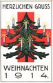 Offizielle Weihnachts-Postkarte des Bayrischen Roten Kreuzes 1914