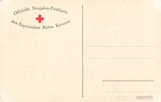 Offizielle Neujahrs Postkarte des Bayerischen Roten Kreuzes 1915