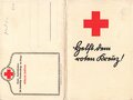 "Heft dem Roten Kreuz! " Klappkarte des Bayerischen Landeskomoitee für freiwillige Krankenpflege im Kriege