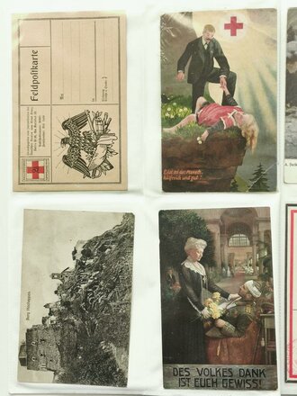 Kaiserreich, Konvolut von 40 Ansichtskarten zum Thema Rot...