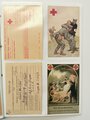 Konvolut von 77 Ansichtskarten und Postbelegen zum Thema Rot Kreuz