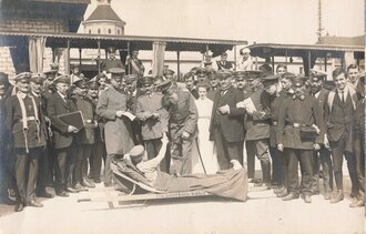 1.Weltkrieg, Foto der freiwilligen Sanitätskolonne Heidelberg, Ansichtskartenformat