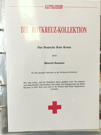 "Die Geschichte des Roten Kreuzes" eine von garantiert 5000 Sammlungen in 6 Ordnern. Nicht auf Vollständigkeit geprüft, etwa 18kg