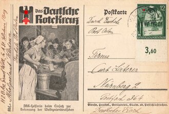 Postkarte Deutsches Rotes Kreuz gelaufen 1942