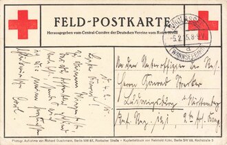 Feldpostkarte Deutsches Rotes Kreuz gelaufen 1915