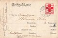 Feldpostkarte mit Marke " Für das Rote Kreuz Pforzheim 1914"