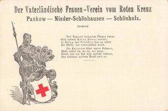 Ansichtskarte " Der Vaterländische Frauen Verein vom Roten Kreuz Pankow - Nieder-Schönhausen - Schönholz"