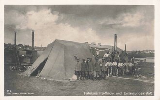 Ansichtskarte "Fahrbare Feldbade- und Entlausungsanstalt"