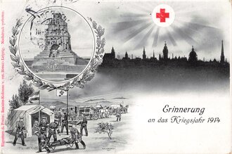 Ansichtskarte Leipzig "Erinnerung an das Kriegsjahr 1914"