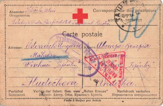 Kriegsgefangenenpost Österreich Ungarn 1.Weltkrieg