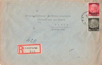 Umschlag Polski Czerwony Krzyz datiert 1940, gelaufen Deutsche Post Osten