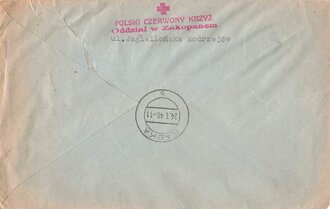 Umschlag Polski Czerwony Krzyz datiert 1940, gelaufen...