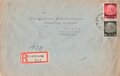 Umschlag Polski Czerwony Krzyz datiert 1940, gelaufen Deutsche Post Osten