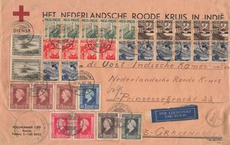 Niederländisches Rotes Kreuz, Ganzsache gelaufen 1947