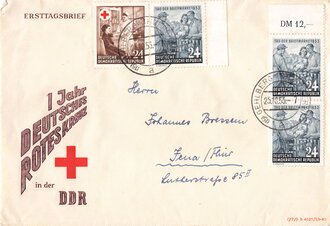 Ersttagsbrief " 1 Jahr Deutsches Rotes Kreuz in der DDR" gelaufen 1953
