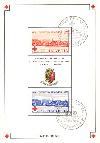 Schweiz, Ganzsache gelaufen 1939 Rot Kreuz