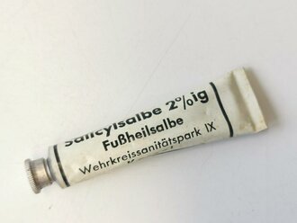 Tube "Fußheilsalbe" Wehrmacht NUR FÜR DEKOZWECKE