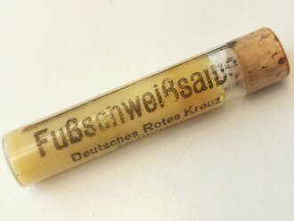 Glasbehältniss "Fußschweißsalbe" Deutsches Rotes Kreuz NUR FÜR DEKOZWECKE
