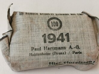 Verbandpäckchen Wehrmacht kleines Modell datiert 1941