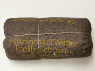Verbandpäckchen Wehrmacht kleines Modell datiert 1943