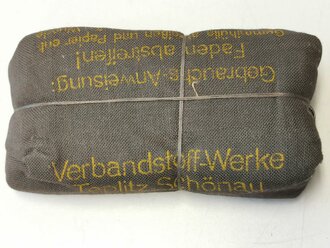Verbandpäckchen Wehrmacht kleines Modell datiert 1943